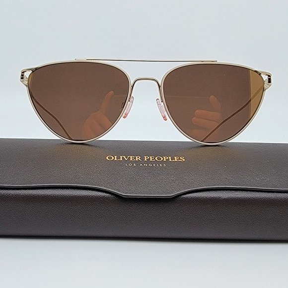 *SOLD* Oliver Peoples OV1225S Floriana Gold Frame Gold Mirror Lens Sunglasses
